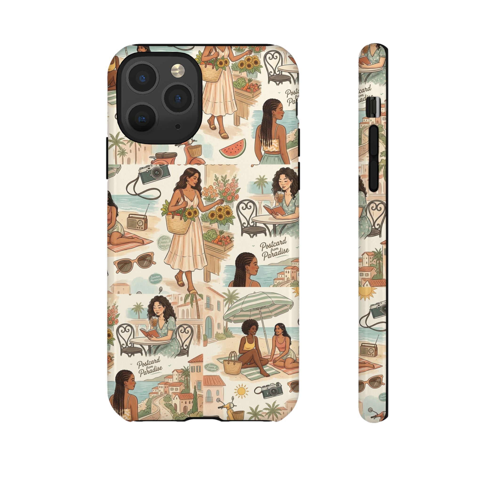 Tropical Vacation Phone Case — Vintage Beach Women Pattern
