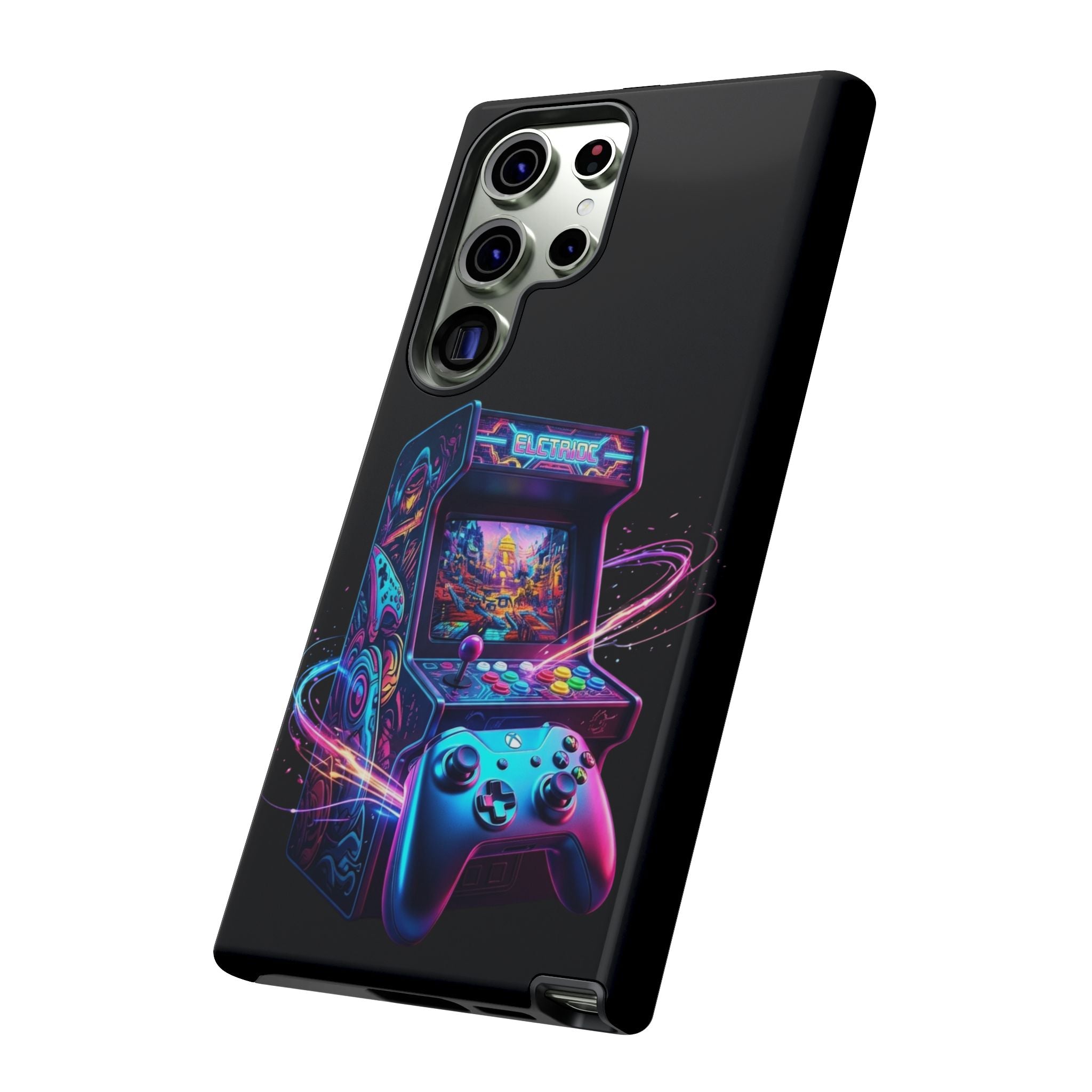 Retro Arcade Phone Case — Neon Gaming Controller Design
