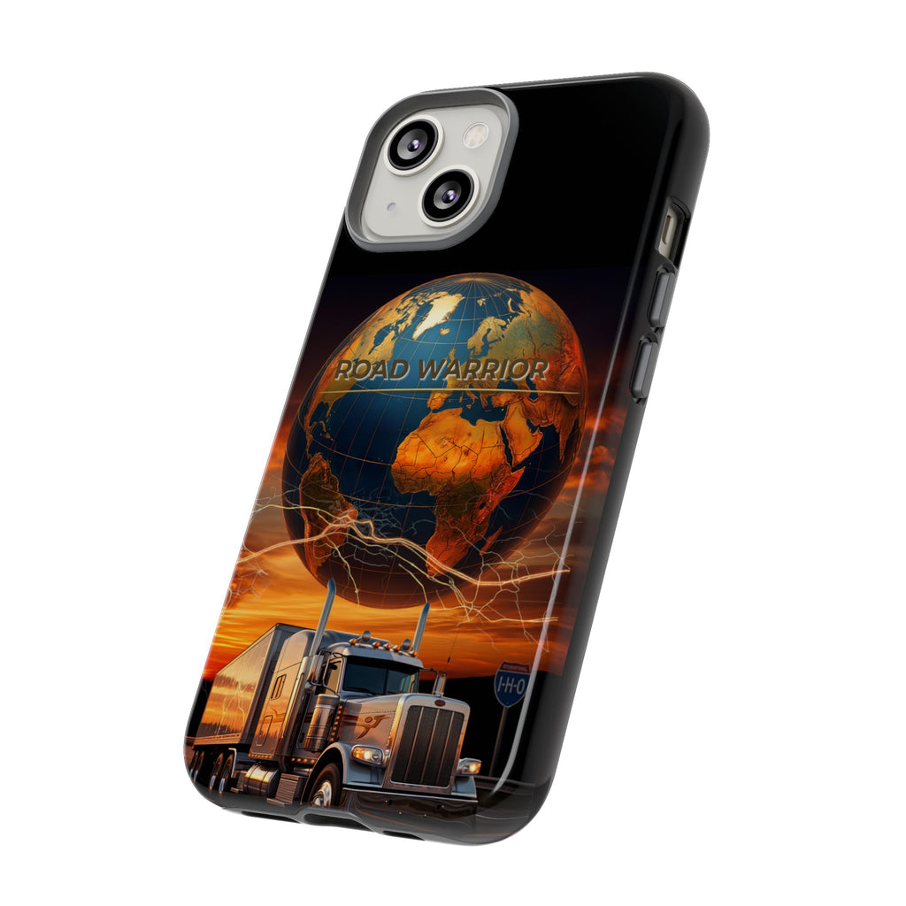 Truck Driver Phone Case — 'Global Road Warrior' Semi Truck Globe Tough Phone Cover