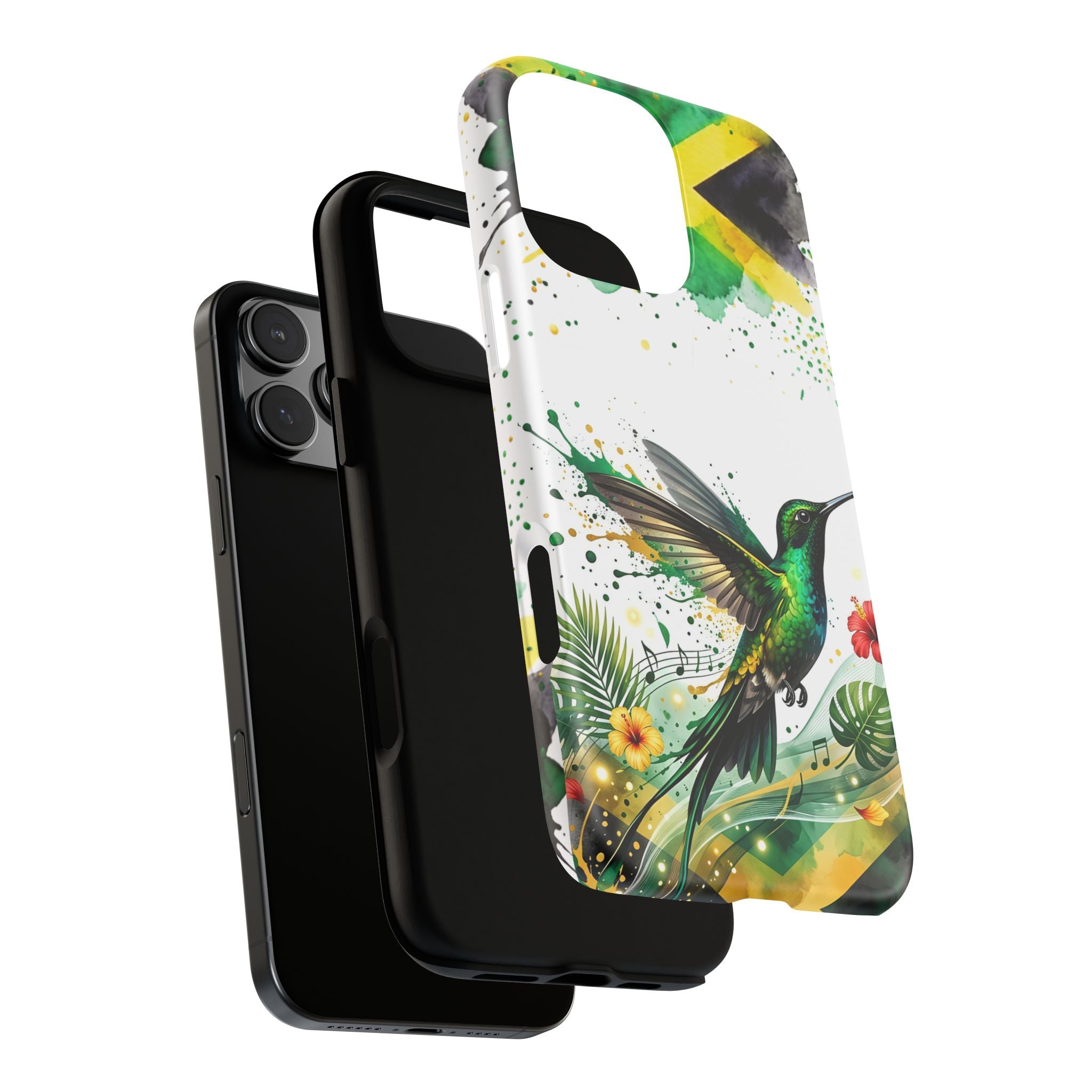 Hummingbird Jamaica Tough Phone Case – Tropical Floral Protective Cover