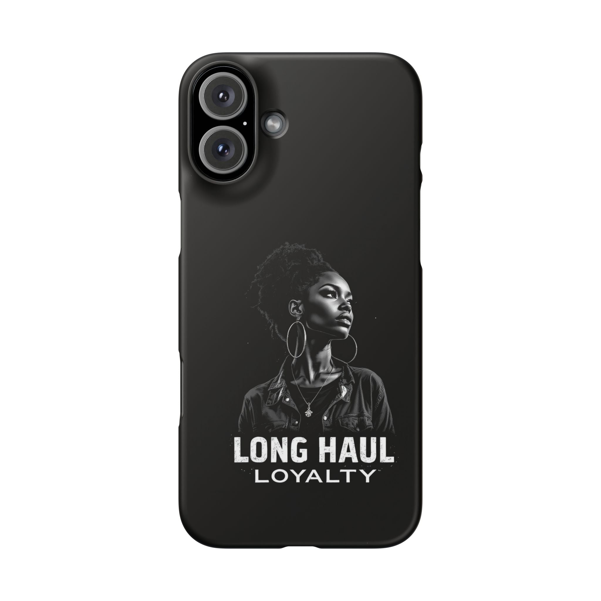 Phone Case — "Long Haul Loyalty" Black Portrait Snap Case