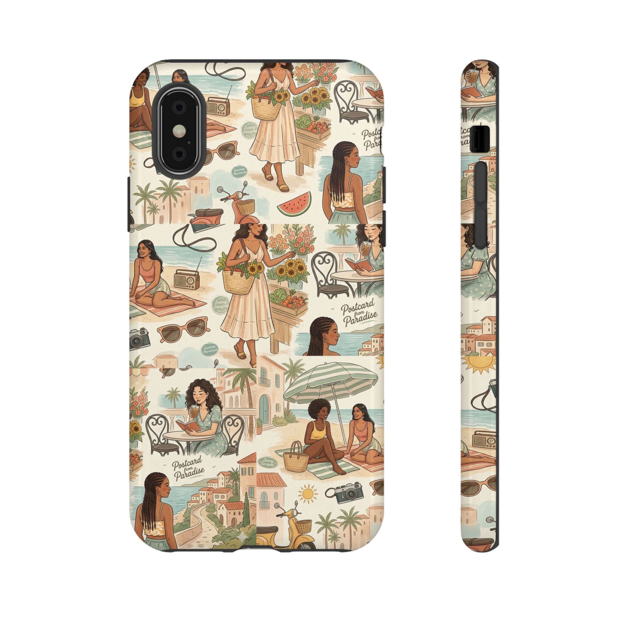 Tropical Vacation Phone Case — Vintage Beach Women Pattern