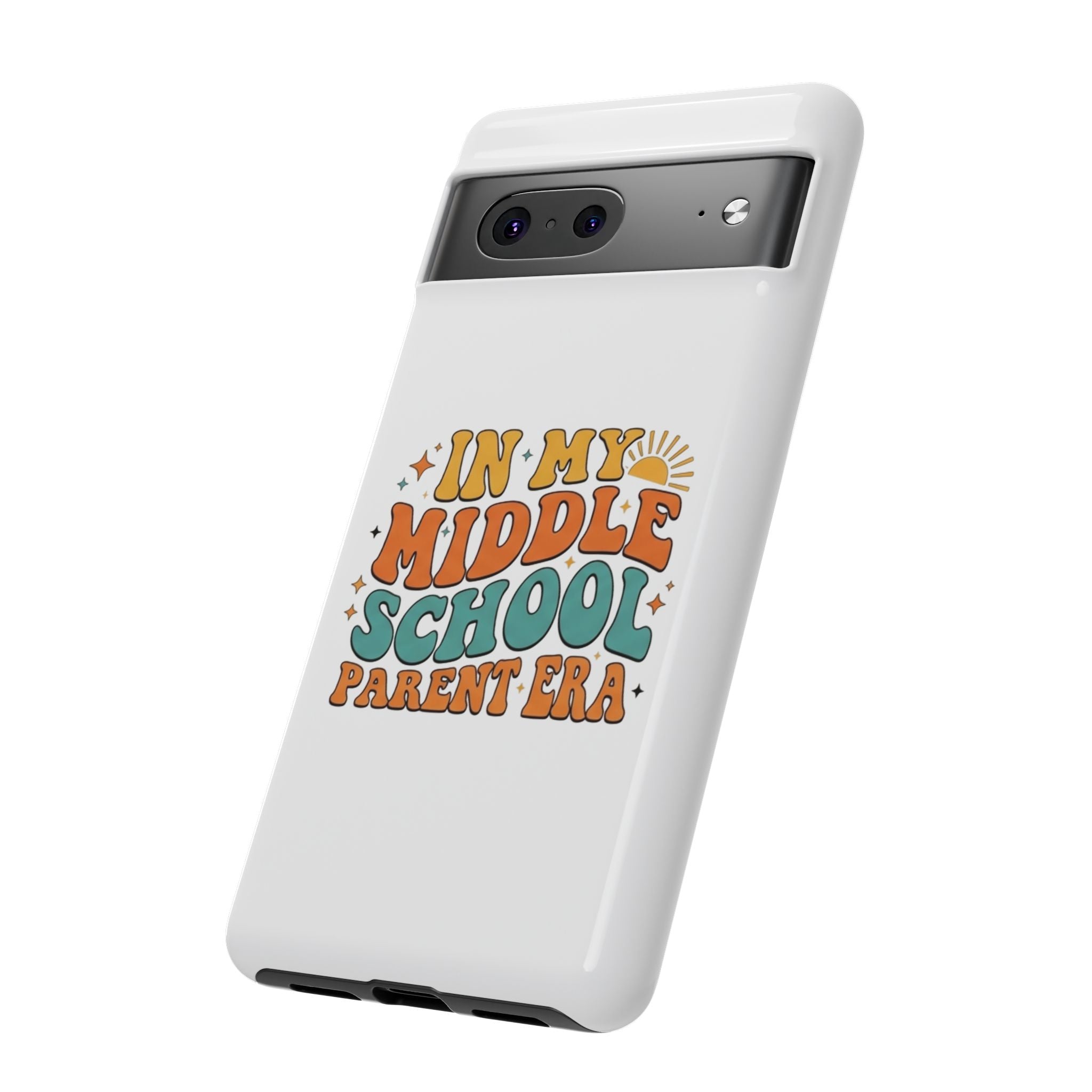 Middle School Parent Phone Case — "In My Middle School Parent Era" Retro Design