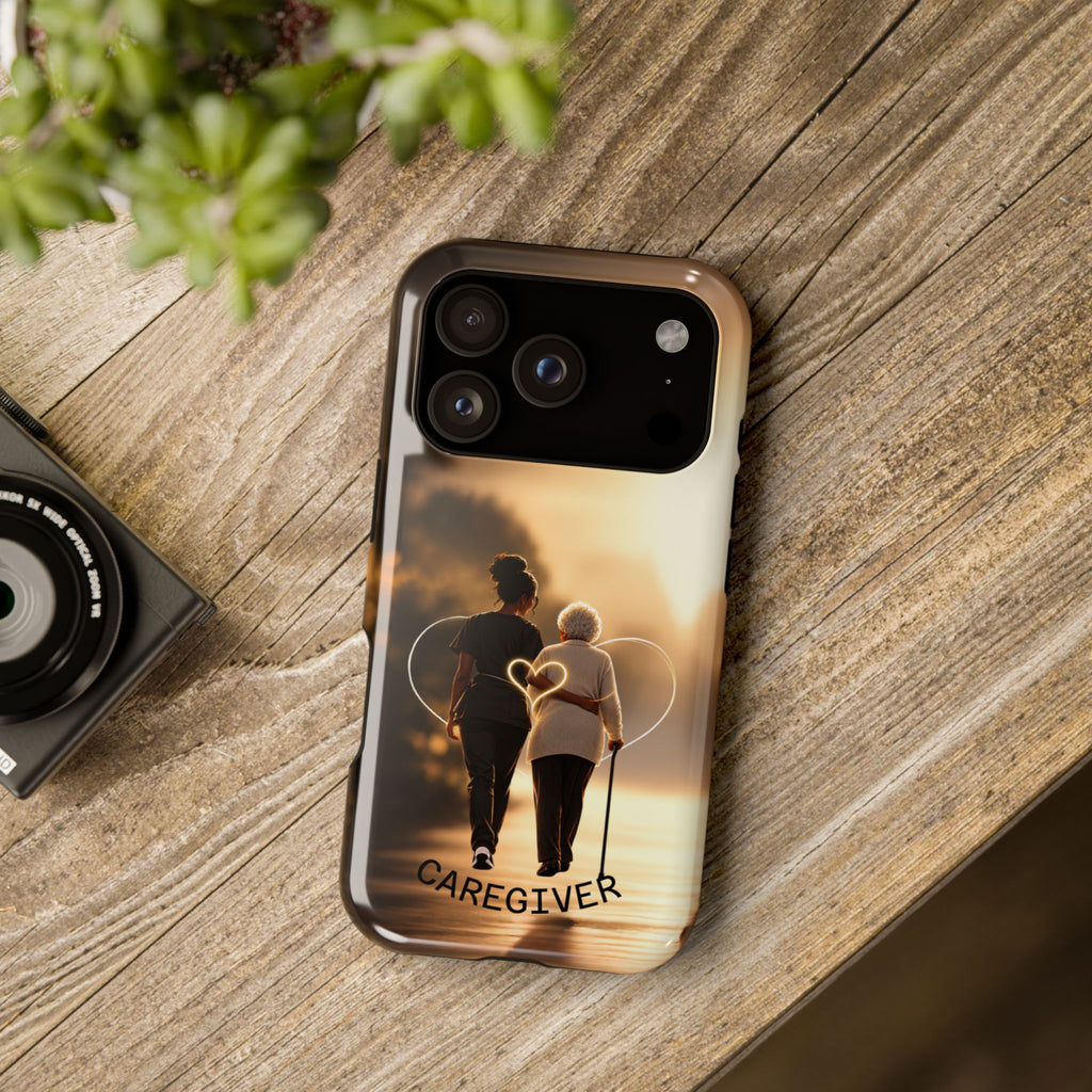 Caregiver Phone Case — Impact-Resistant Protective Case with Heart Design