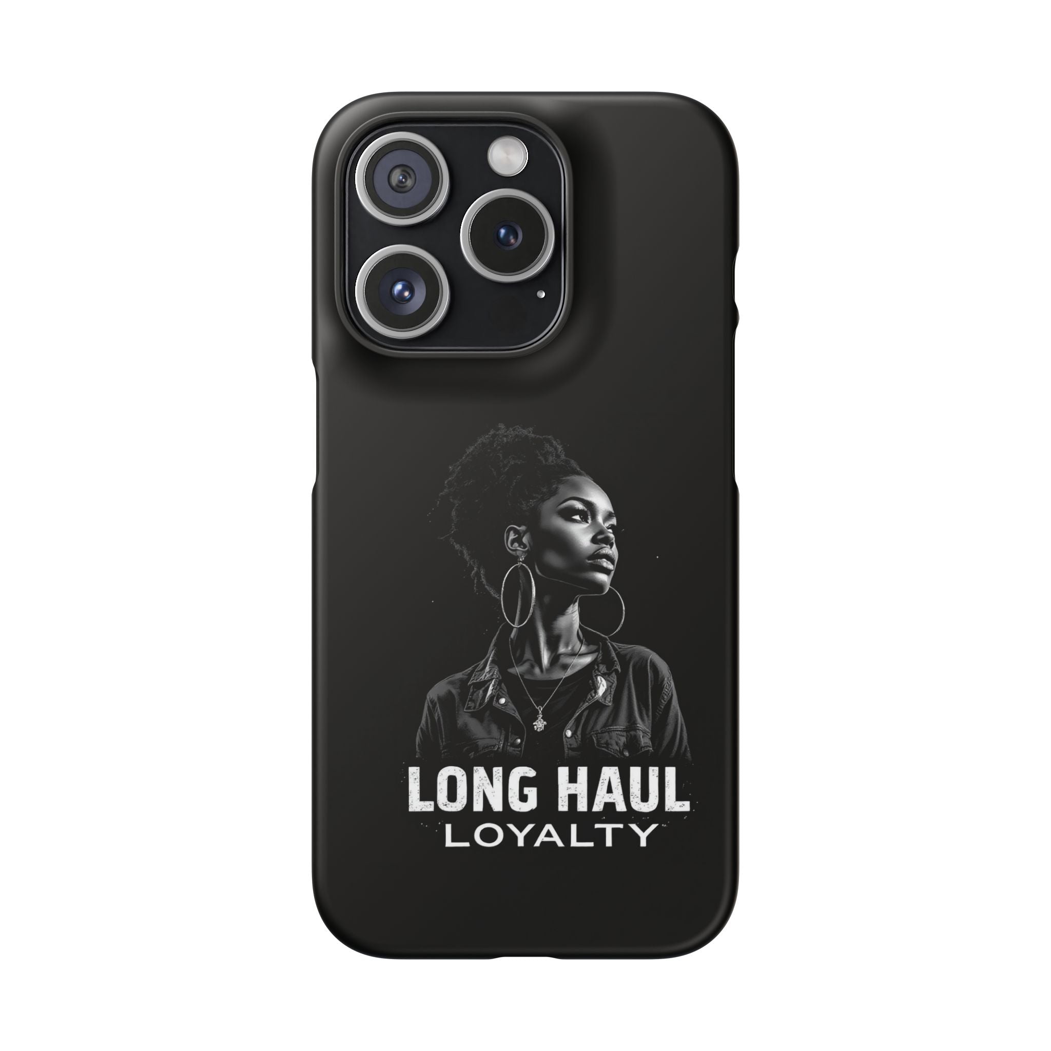 Phone Case — "Long Haul Loyalty" Black Portrait Snap Case
