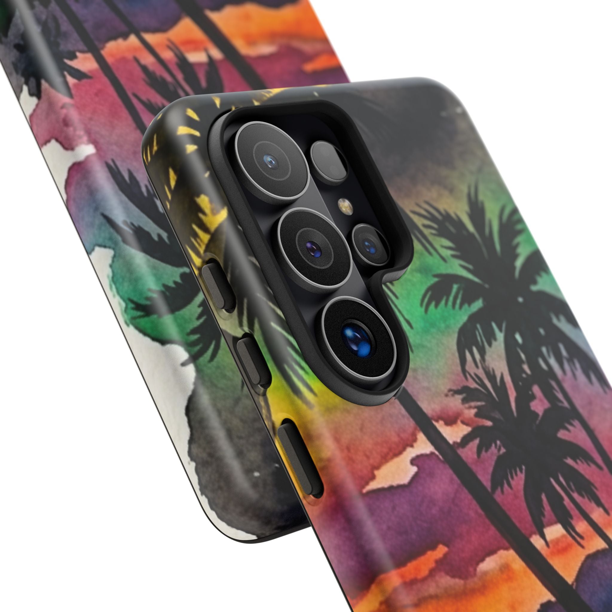 Tropical Sunset Phone Case – Palm Tree Beach Protective Cover