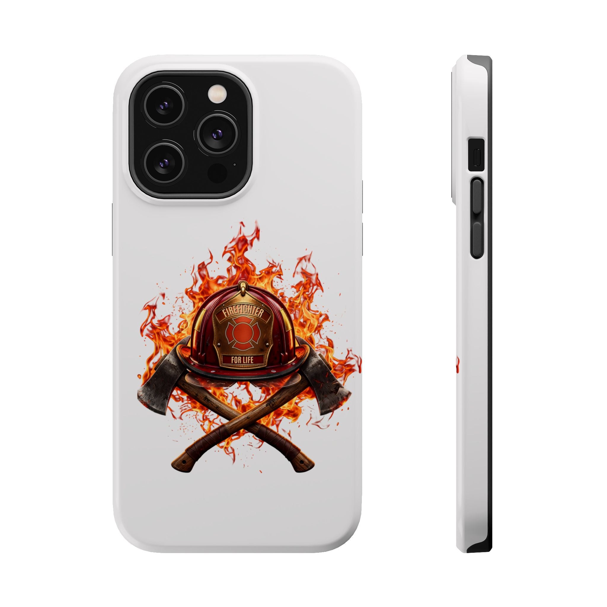 Firefighter Helmet Flames Phone Case — Station 117 Magnetic Impact-Resistant Case