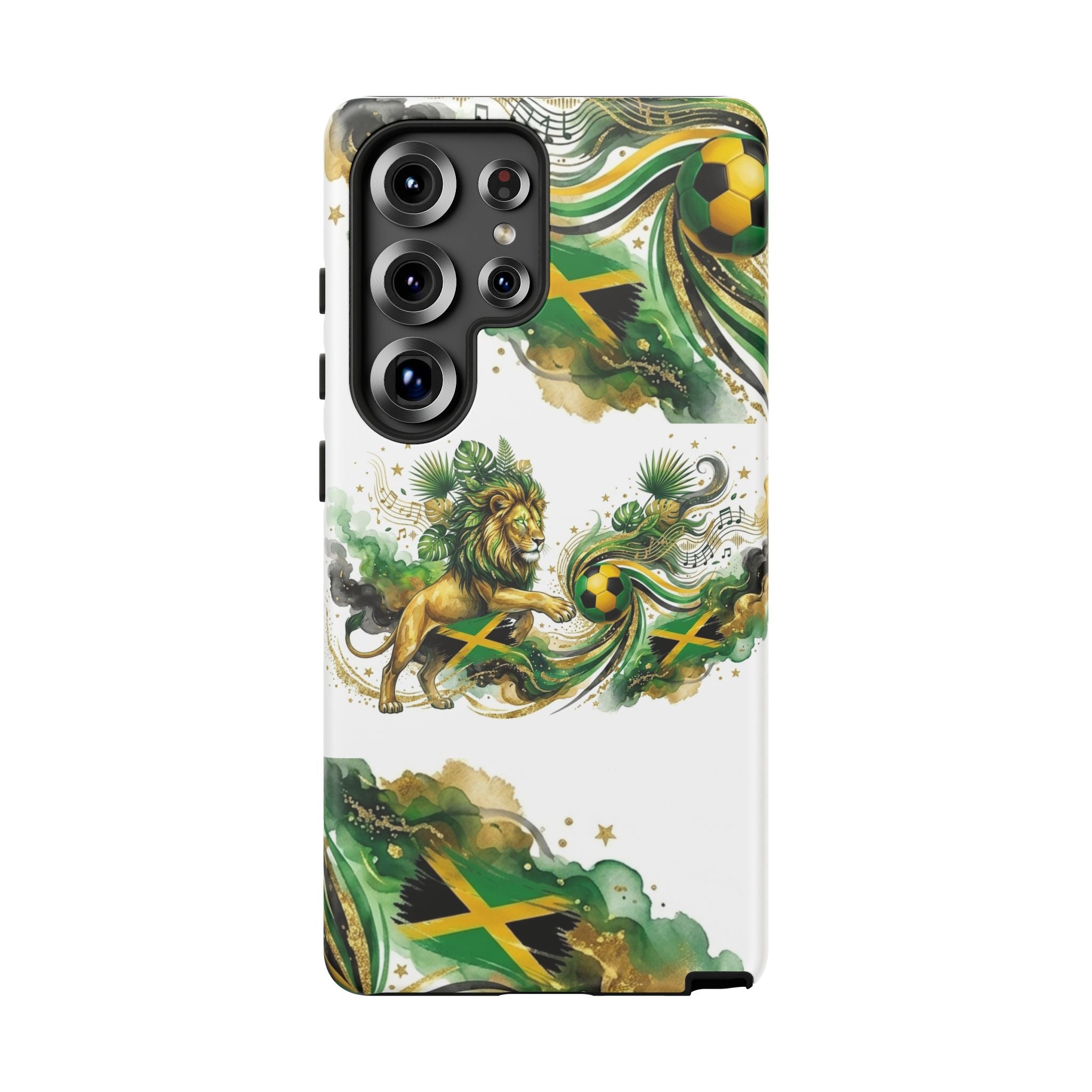 Jamaica Lion Phone Case — Jamaican Flag Rasta Protective Tough Case