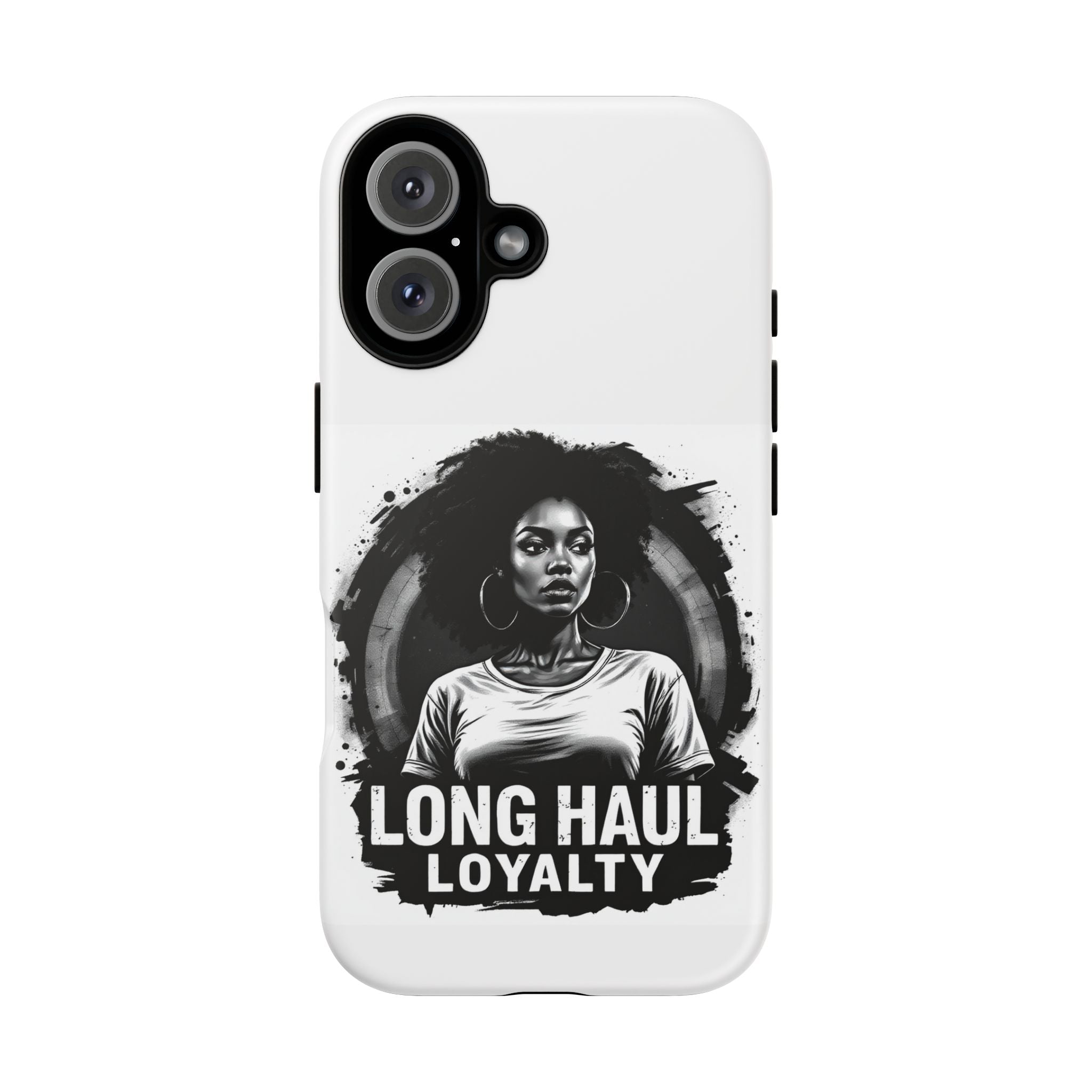Phone Case — "Long Haul Loyalty" Black & White Portrait Protective Case