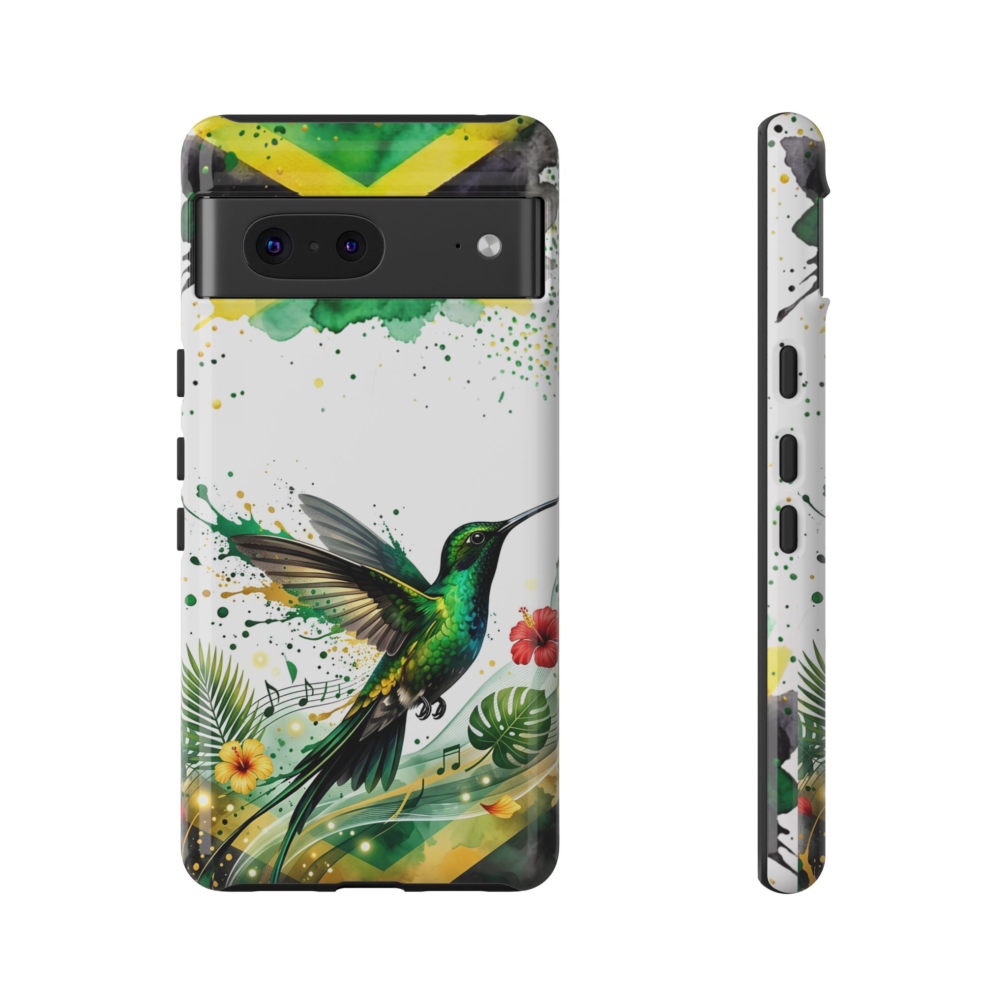 Hummingbird Jamaica Tough Phone Case – Tropical Floral Protective Cover