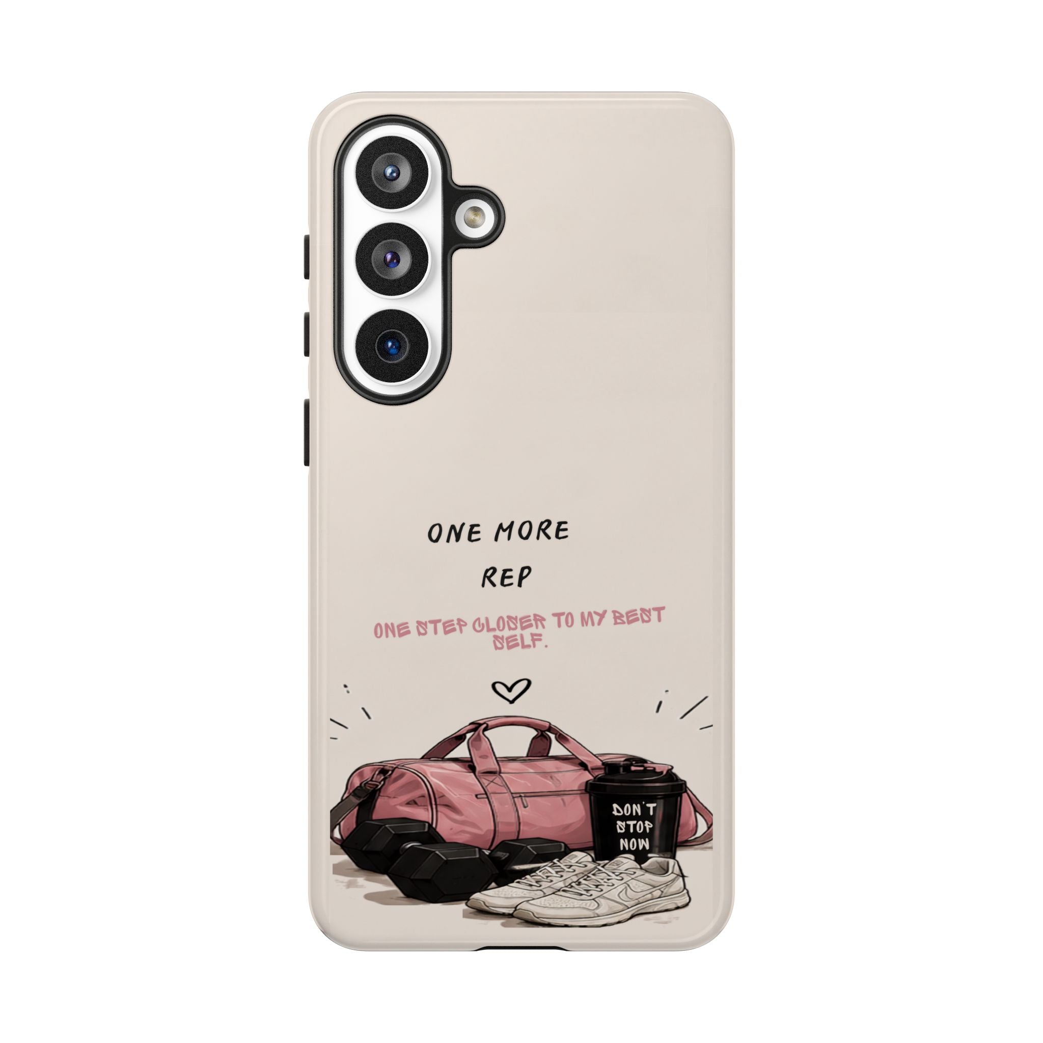Gym Phone Case — "One More Rep" Workout Duffle & Sneakers Protective Case