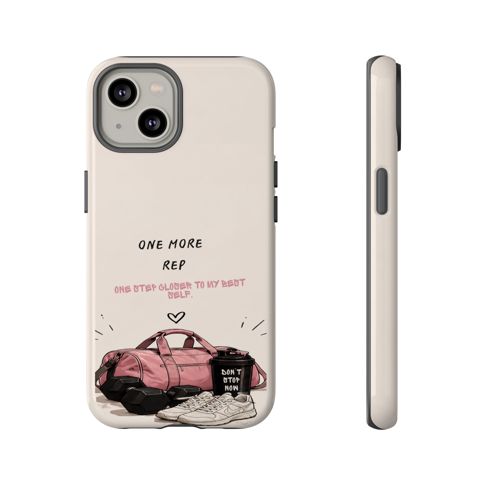 Gym Phone Case — "One More Rep" Workout Duffle & Sneakers Protective Case